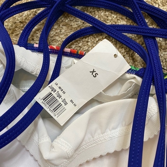 Lime Ricki Jungle Triple strap swimsuit - Picture 3 of 7